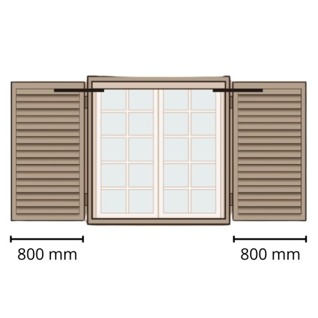 USHADE KSW800-SH-2-LU – Motoros dupla levélű keresztrúd a redőnyökhöz (maximum 800 mm levelek)