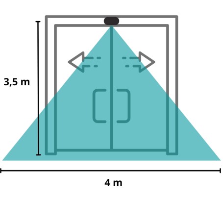 FALCON XL Microwave Sensor: Automatic Opening of Industrial Gates up to 3.5m