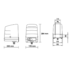Hochleistungs-24V-bürstenloses ROGER BH23284/22848 Schiebetor-Automatisierungsset für intensiven Einsatz 2