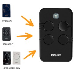 FAAC 787033 – Pack de 12 mandos a distancia XTO4 de 433MHz 4 botones originales 2