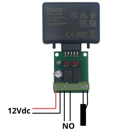 KRX-OXI-INTI Kit ricevente NICE OXIBD con adattatore filare + 2 telecomandi INTI2 Era