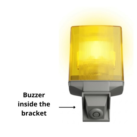 UNI-FL18-BUZ-BOX Lampeggiante LED Universale 12-24-230V con Buzzer Integrato per Cancelli Automatici