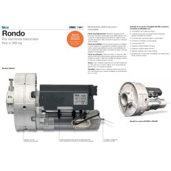 NICE RONDO RN2480 motore serranda garage asse 76 bi-motore irreversibile  con elettrofreno 360kg