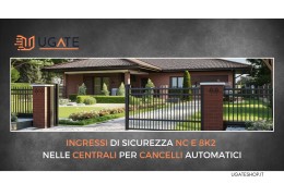 NC and 8k2 safety inputs in control units for automatic gates.